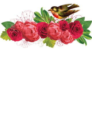 Bird, Flowers and Chevron