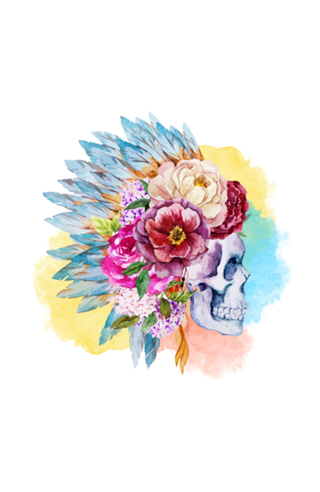 Roses and Skull