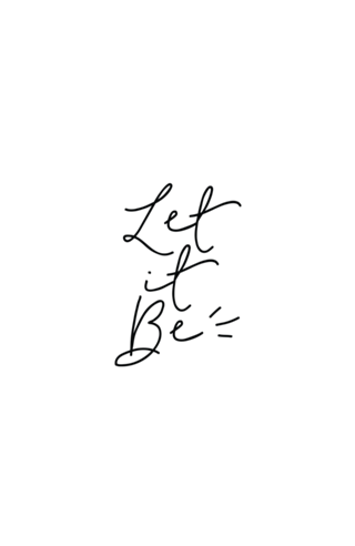 Let it be lettering