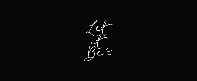 Let it be lettering