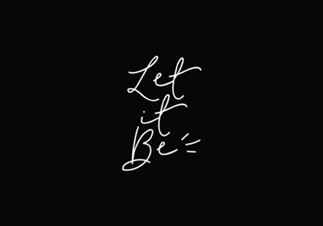 Let it be lettering