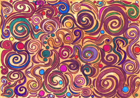 Abstract Colorful Spirals