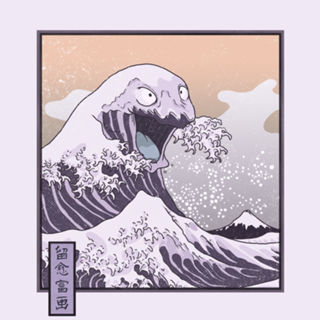 THE GREAT SLUDGE WAVE OFF KANAGAWA UKIYO-E