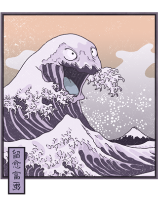 THE GREAT SLUDGE WAVE OFF KANAGAWA UKIYO-E
