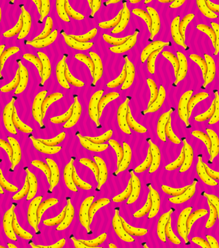 Bananas em Fundo Rosa