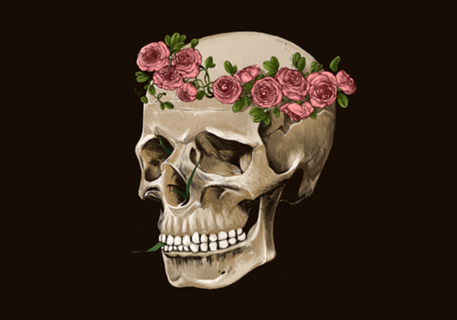 CAVEIRA EM FLOR