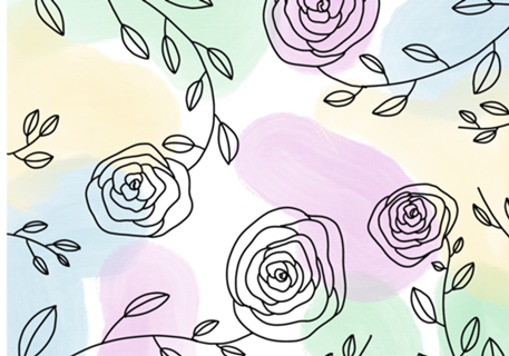 Jardim de flores e cores