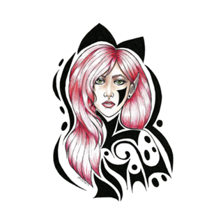 Elfa em Rosa e Preto