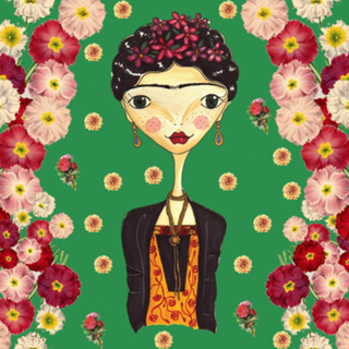 Frida Fundo Verde