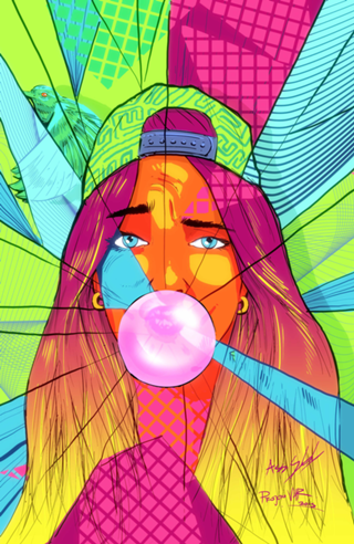 Bubble gum girl