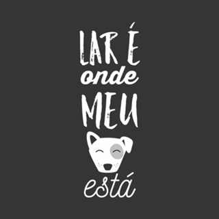 Lar é onde meu Cão está (fundo preto)