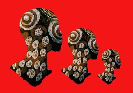 Cabeça pintada