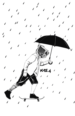 Skate na chuva