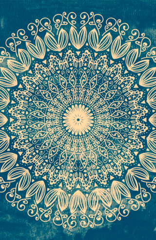 BLUE ORGANIC BOHO MANDALA