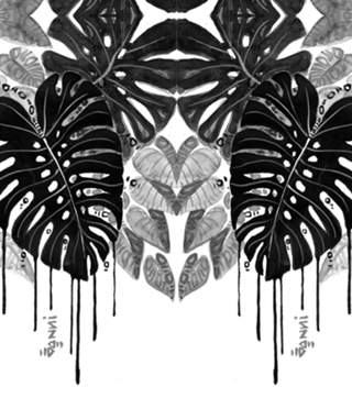Black and white garden