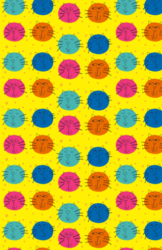 Bolas de Gatos - amarelo