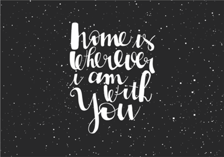 Home is wherever i am with you (black)