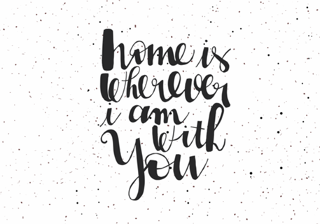 Home is wherever i am with you (white)