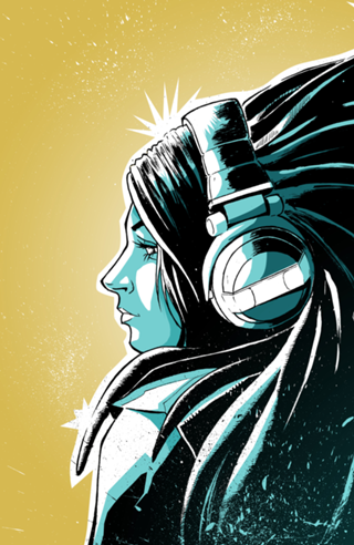 Blue Headphone