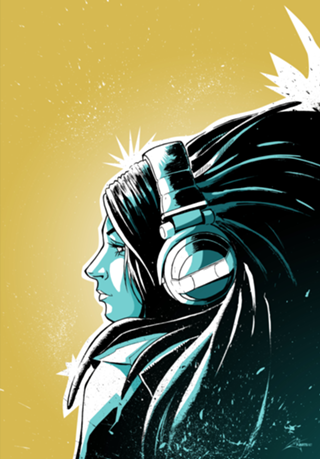 Blue Headphone