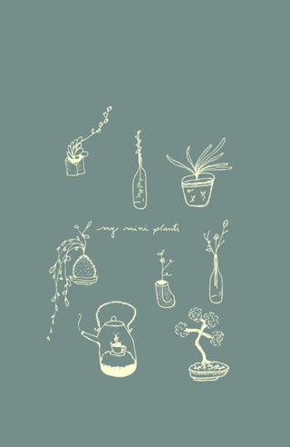 Mini plants green