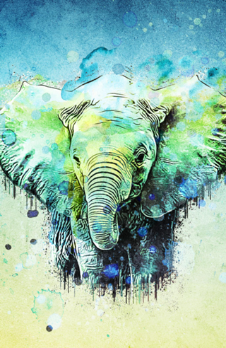 Aguarela elefante