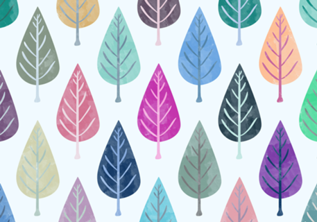Watercolor Forest Pattern 
