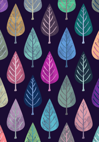 Watercolor Forest Pattern II