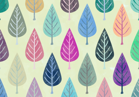 Watercolor Forest Pattern III