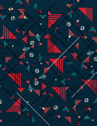 Geometric Abstract Red Pattern