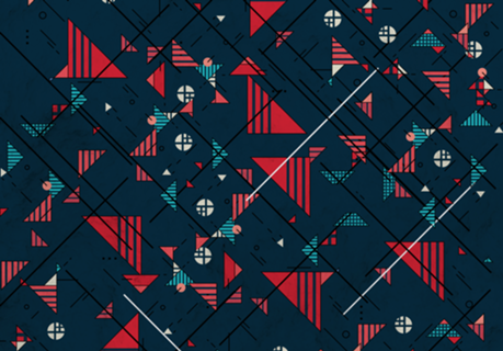 Geometric Abstract Red Pattern