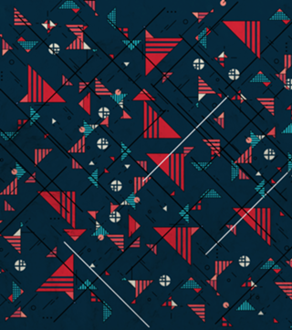 Geometric Abstract Red Pattern
