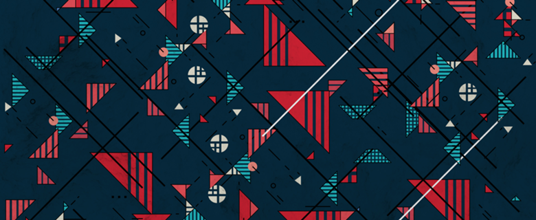 Geometric Abstract Red Pattern