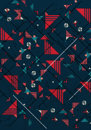 Geometric Abstract Red Pattern