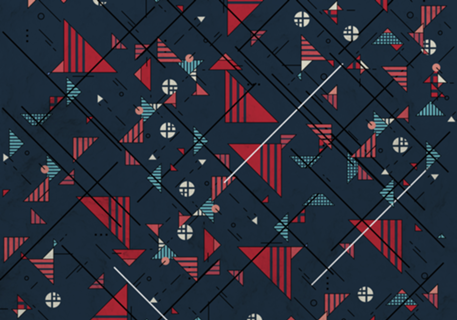 Geometric Abstract Red Pattern