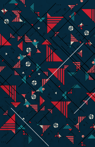 Geometric Abstract Red Pattern