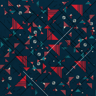 Geometric Abstract Red Pattern