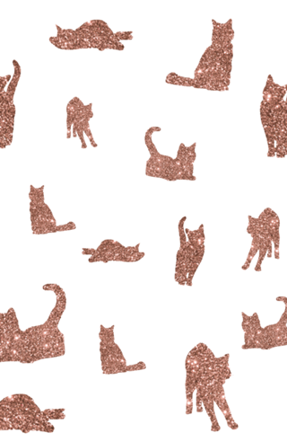 I Love Glitter I Love Cat Pattern