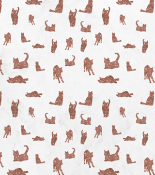 I Love Glitter I Love Cat Pattern
