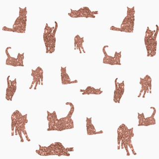 I Love Glitter I Love Cat Pattern