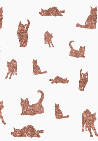 I Love Glitter I Love Cat Pattern