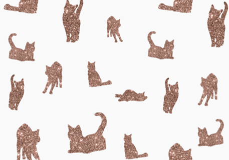I Love Glitter I Love Cat Pattern