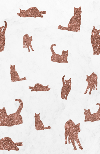 I Love Glitter I Love Cat Pattern