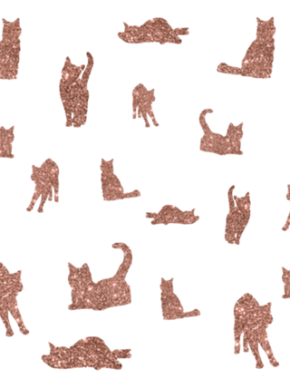 I Love Glitter I Love Cat Pattern