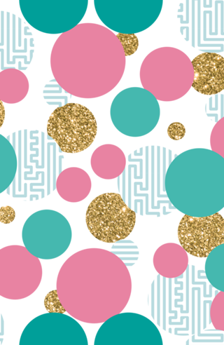 Golden Bubble Glitter Pattern
