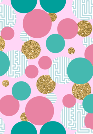 Golden Bubble Glitter Pattern