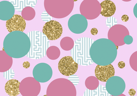 Golden Bubble Glitter Pattern