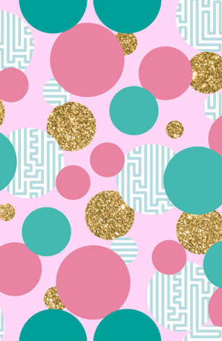 Golden Bubble Glitter Pattern