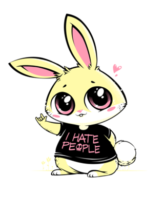 I Hate People Bunny