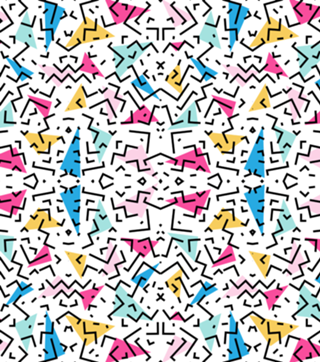 90's Dizzy Funky Colorful Pattern